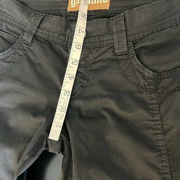 Galliano authentic black denim pants, split hem with buttons, low waist, size 27 - Picture 7 of 14